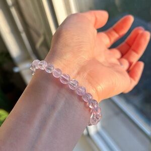 Natural Translucent Kunzite Beaded Bracelet, Kunzite Bracelet 6mm 紫锂辉